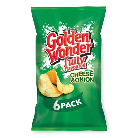 Golden Wonder Fully Flavoured Cheese & Onion 6x25g